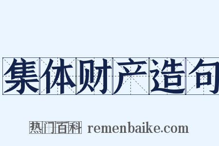 集体财产造句是什么意思的图片